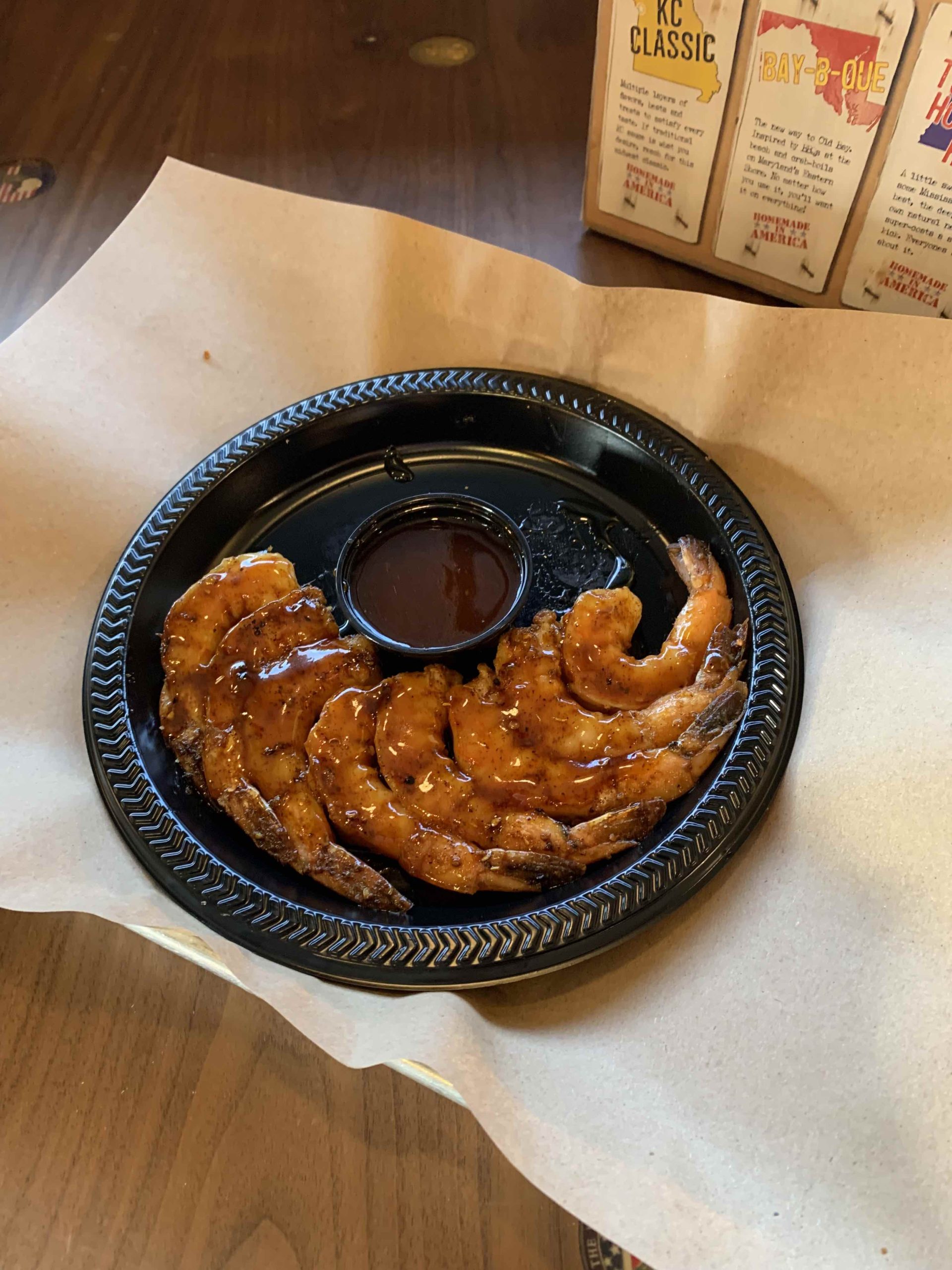 BBQ Glazed Shrimp, Cajun Corn, Cheery Cheesecake icon
