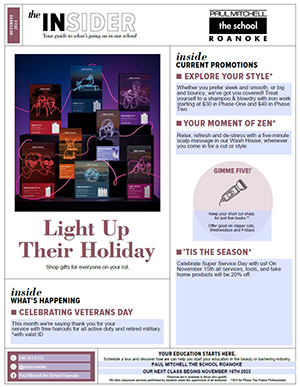 November The Insider at Paul Mitchell the School Roanoke icon