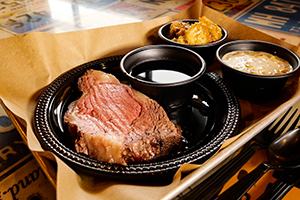 Prime Rib, Cream Corn, Caramel Bread Pudding icon